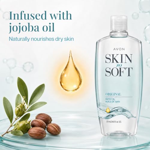 Moisturizing Body Oil with Jojoba - 24.6 oz Bath Oil for Dry Skin