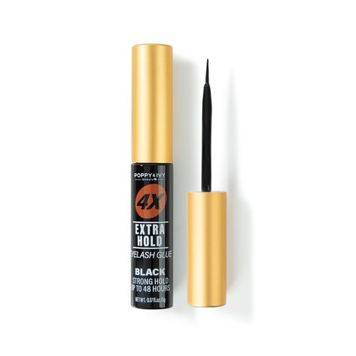 Absolute New York's Poppy and Ivy Tube Eyelash Adhesive, Extra Hold, Strong Hold Up to 24-48 Hours (EGLA09 Black)