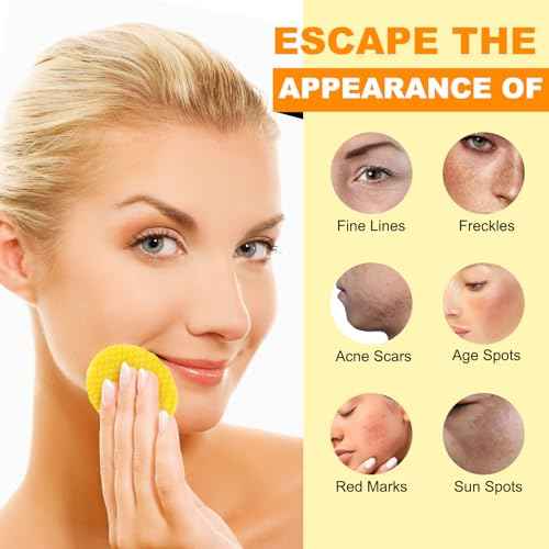 Kojic Acid & Turmeric Cleansing Pads, 50PCS Face Pads with Vitamin B5, C, Balance Skin Oil & Water for Women