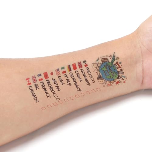 Epcot Temporary Tattoos - Pack of 8 Country Markers