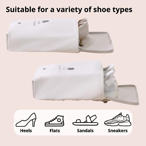 Waterproof Shoe Storage Bags with Zipper, 2 Pack Travel Organizer