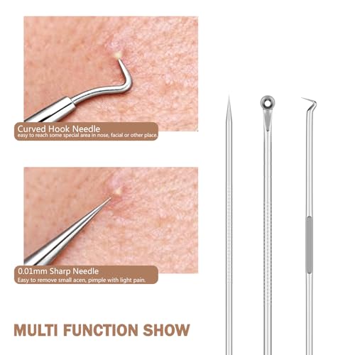Blackhead Remover Tool Kit 6-Piece Stainless Steel Pimple Extractor