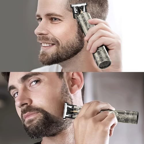 Beard Trimmer for Men-Hair Clippers for Men-Cordless Rechargeable Hair Clipper and Trimmer-Beard Shaver Barbershop (Bronze)