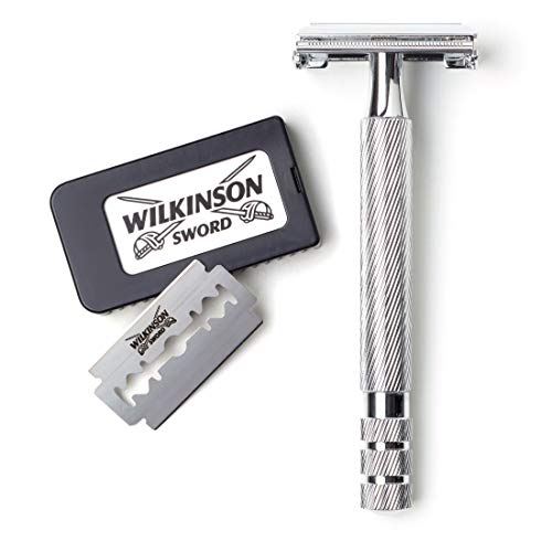 Wilkinson Sword Double Edge Razor for Men With 5 Double Edge Razor Blades Refills