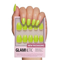 Glamnetic Lime Green Press-On Nails - Short Oval 30 Nail Kit