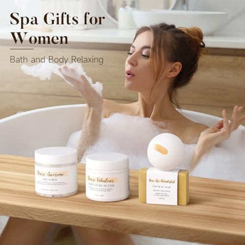 Spa Gift Basket for Women 13-Piece Bath Set Self-Care Kit