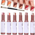 6-Color Double-Ended Eyeshadow Stick Set with Brush
