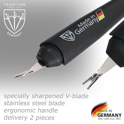 3 Swords Germany Solingen Cuticle Trimmer Knife with Case - 2 Pack