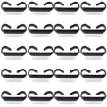 20 Pcs Nail Cleaning Brushes with Black Handle - Portable Nail Art Tools