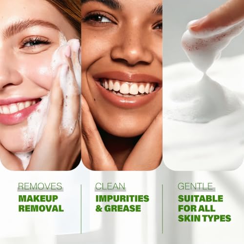 KOGEEYY Foaming Face Wash - Deep Cleansing Facial Cleanser with Brush