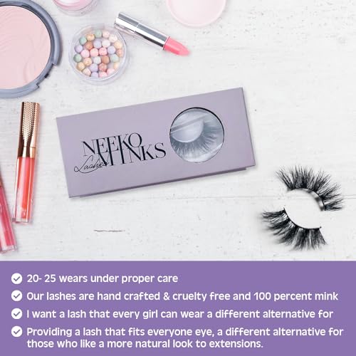 Neeko Minks Eye Lashes Hand-crafted Cruelty-free 100% minks suitable for various ethnicities and eye shapes (Diya)