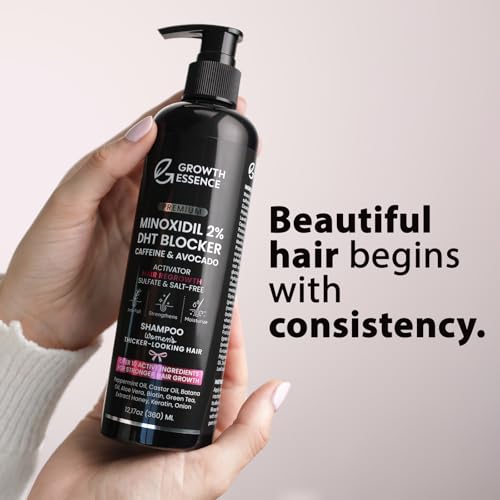 Minoxidil 2% Hair Regrowth Shampoo for Women with Biotin & DHT Blockers