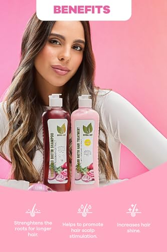 Onion & Rosemary Shampoo & Leave-In Treatment Set - Biotin Hair Growth