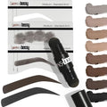 Dual-Color Eyebrow Stamp Stencil Kit with 9 Reusable Stencils