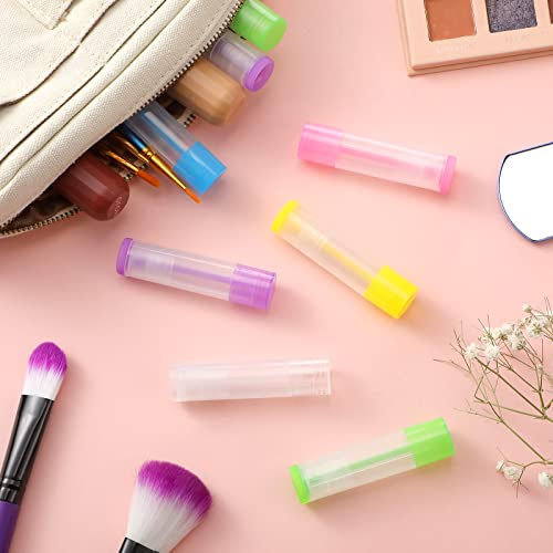 Sumind 300 Pcs Lip Balm Tubes Empty Plastic Lip Gloss Balm Containers Twist-up Empty Lipstick Tubes with Caps for DIY Homemade Lipsticks Homemade Solid Perfume, 5 ml, Colorful, BPA Free & Leak Free