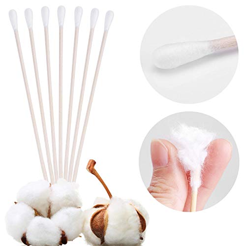 6" Cotton Swabs with Wooden Handles - 500 Pack