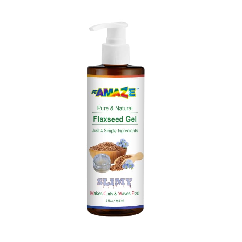 ATAMAZE Pure Flaxseed Gel for Hair & Skin - Hydrating Curl Defining Gel