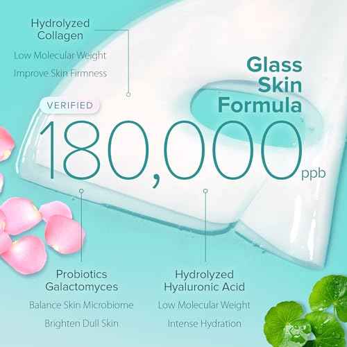 Ebanel Bio Collagen Face Mask, 4-Pack Hydrating Face Masks with 7 Peptides, Hyaluronic Acid, Niacinamide, Centella, Rose Water, Ceramide, and B5, Glass Skin Tightening and Lifting Korean Sheet Masks