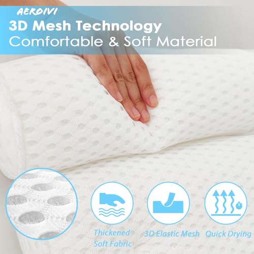 AEROiVi Bath Pillow - Neck & Head Support with 6 Suction Cups