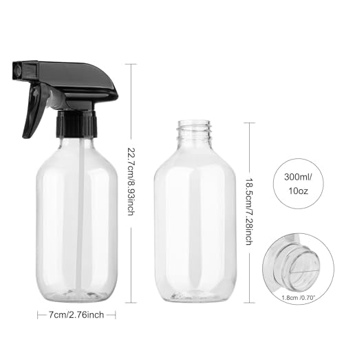 KREMORV 10oz Fine Mist Spray Bottle - Adjustable Nozzle, BPA Free