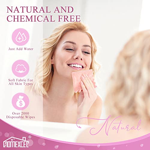 HOMEXCEL Premium Makeup Remover Cloth 24 Pack, Reusable Super Soft 7 x 7 Inch Facial Cleansing Cloths with Just Water, Highly Absorbent Microfiber Coral Velvet Face Towels Washcloths