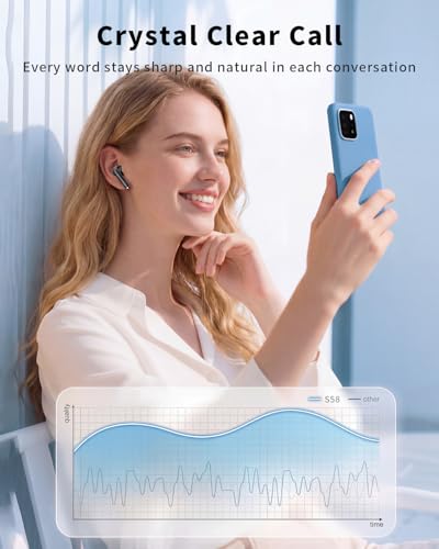XIAOWTEK Wireless Earbuds with Noise Cancelling Mic - 50H Playtime, Bluetooth 5.4, IP7 Waterproof