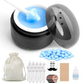 Nose Hair Removal Wax Kit, Mini Wax Warmer with 100g Wax, 15 Applicators, 30 Nose Sticks, Black
