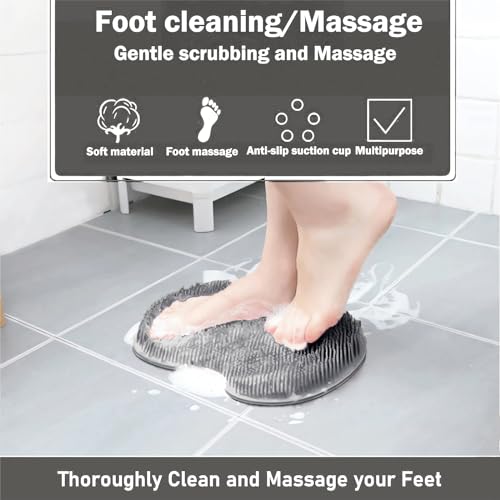 Shower Foot Scrubber Mat with Suction Cups | Back Massage