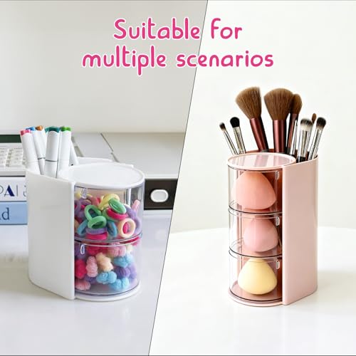 Rotating Hair Accessories Organizer & Brush Holder for Girls