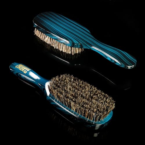 Torino Pro Wave Brush #224-7 Row Medium bristles -100% Pure Boar Bristles - Great workhorse to use in your brush sessions 360 Waves