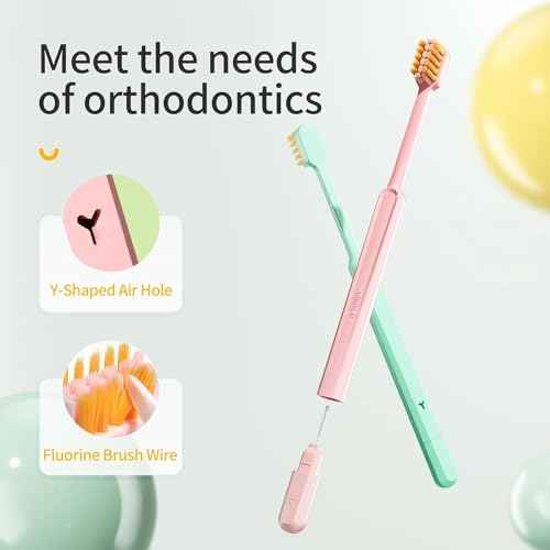 Y-Kelin 2IN1 Orthodontic Braces Toothbrush with interdental Brush