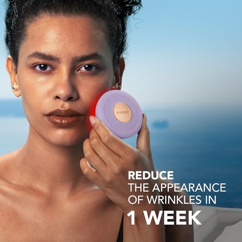 FOREO UFO 3 go Travel-friendly Face Mask Skincare Device - Face Moisturiser - Anti-Aging - Red Light - Warming - Facial Massage - Compact - App-connected - Lavender