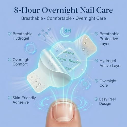 Nail Care Patches - 21 PCS Overnight Toenail Repair for Healthy Nails