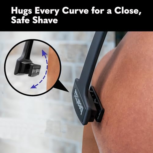Bearback Shaver Cartridges ? 4-Pack Refill Blades for Men¡¯s Back Shaver ? Triple Stainless Steel Pivoting Heads ? Fits Bearback Handle & Grooming System