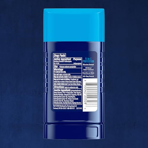 Men's Antiperspirant & Deodorant Invisible Solid - 4-in-1 Protection, 48-Hour Odor Control, Quick-Drying, 2.6 oz (6 Pack)