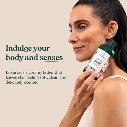The Body Shop Coconut Shower Cream - Nutty and Creamy for Dry Skin - Vegan Body Wash, 8.4 Fl Oz