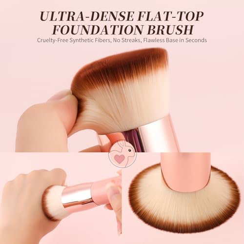 DUcare Flat Top Kabuki Foundation Brush for Liquid & Powder