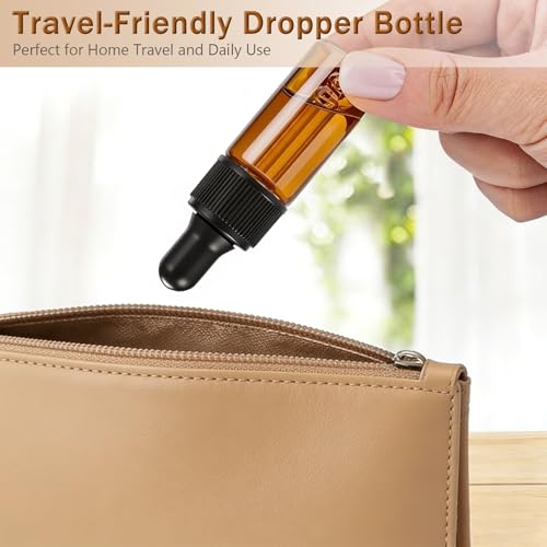 10ml Amber Glass Bottles with Dropper (10 Pack)