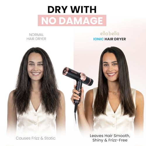 Ella Bella Ionic Hair Dryer with Diffuser & Nozzles