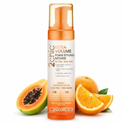 GIOVANNI Ultra-Volume Mousse for Fine Thin Hair 7 oz