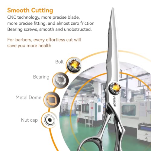 FOGOSP 6-Inch Japanese VG10 Hair Shears Set for Barbers & Salon Professionals