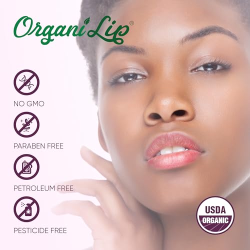 OrganiLip Organic Lip Balm, Acai Flavor, Ultra Hydrating Lip Moisturizer for Cracked or Dry Lips, Oval Shaped Tube, USDA Certified Organic, 3 Pack