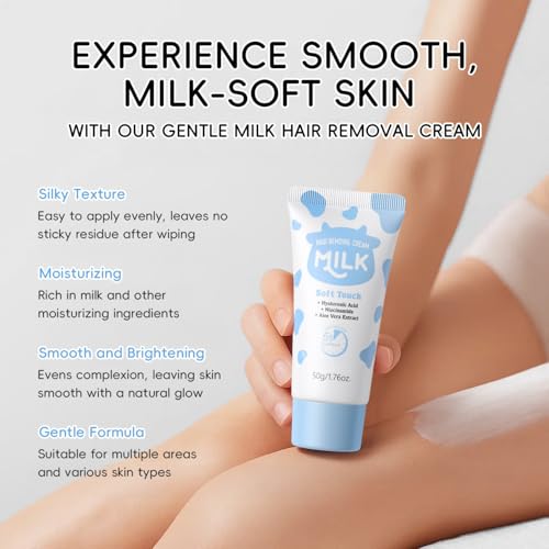 Milk Skincare Set 7-in-1 for Kids & Teens Girls, Gentle Milk Extract Bathing Cleaning Kit with Hand Cream, Hand Wax, Nourishing Soap, Mud Mask, Hydrating Balm Stick, Hair Removal, Makeup Bag(Set C)