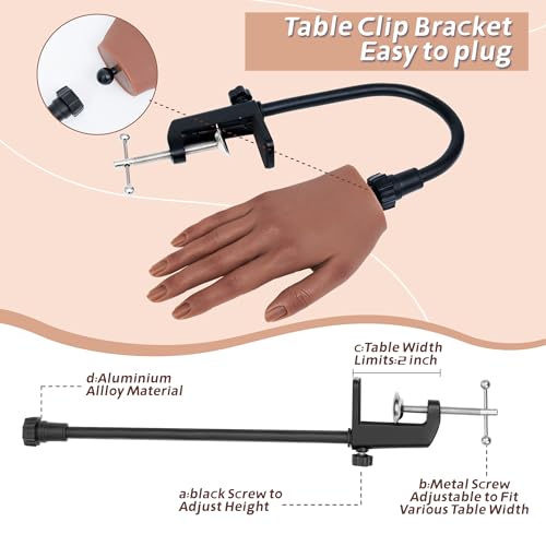 Practice Hand for Acrylic Nails,Professional Mannequin Training Hand with Flexible Fingers for Acrylic Nails,Gel Polish & Nail Art,Complete Practice Kit for Manicure Beginners??