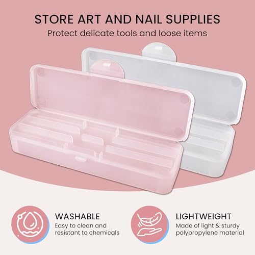 Beauticom Double-Layer Nail Art Storage Case | Frosted White