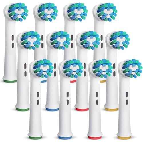 Replacement Toothbrush Heads Compatible with Oral B Braun 12 Pcs Professional Electric Toothbrush Heads Brush Heads Replacement for Heads Refill Pro 500/1000/1500/3000/3757/5000/7000/7500/8000