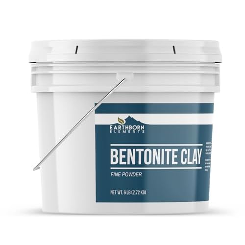 Earthborn Elements Bentonite Clay Powder, 1 Gallon Bucket, Pure Sodium Bentonite, Home Spa