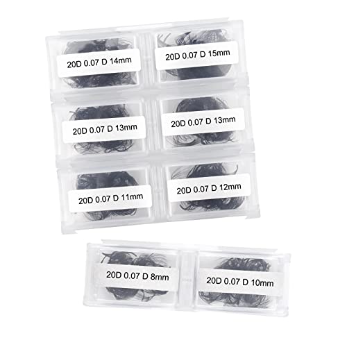 FADLASH 20D Premade Fans Eyelash Extensions - 600pcs Mixed Tray (20D-0.07D-8-15mm) D Curl Volume Lash Extensions