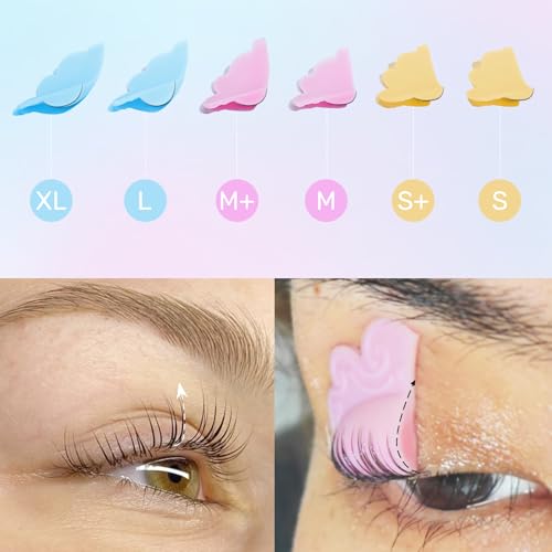 PERMANIA Lash Lift Pads Set - 6 Sizes, Eyes Open Design