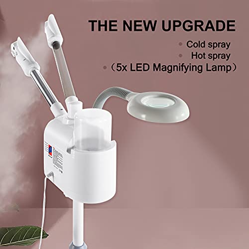 Professional Facial Steamer with 5X LED Magnifying Lamp